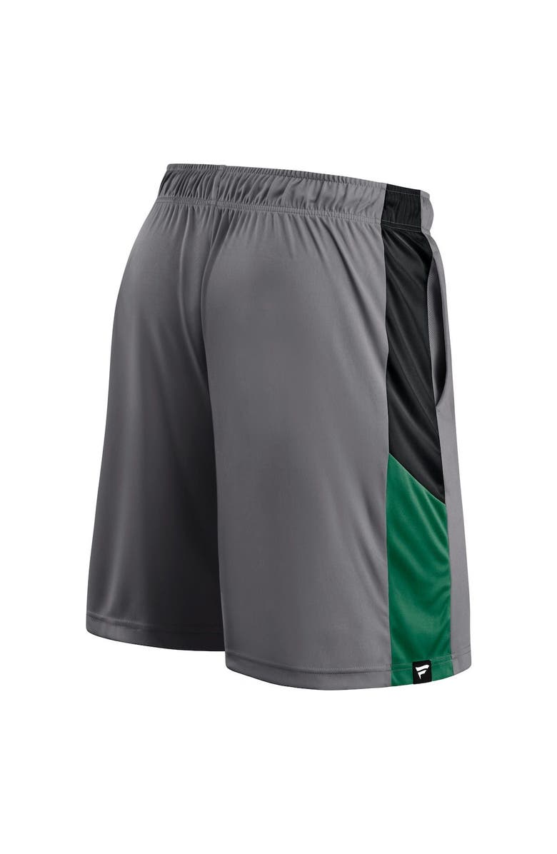 FANATICS Men's Fanatics Branded Charcoal Boston Celtics Champion Rush Colorblock Performance Shorts, Alternate, color, 