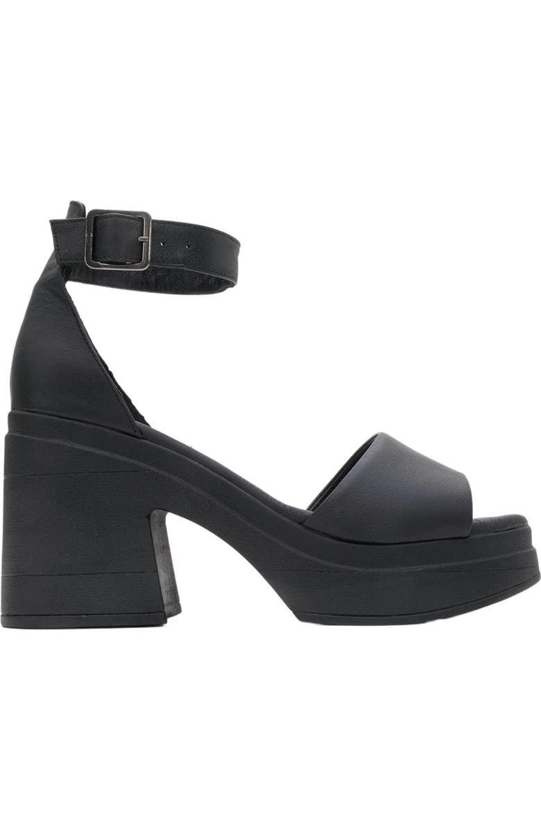 Forever & Always Shoes MARGOT Leather Platform Sandal, Alternate, color, Black Leather