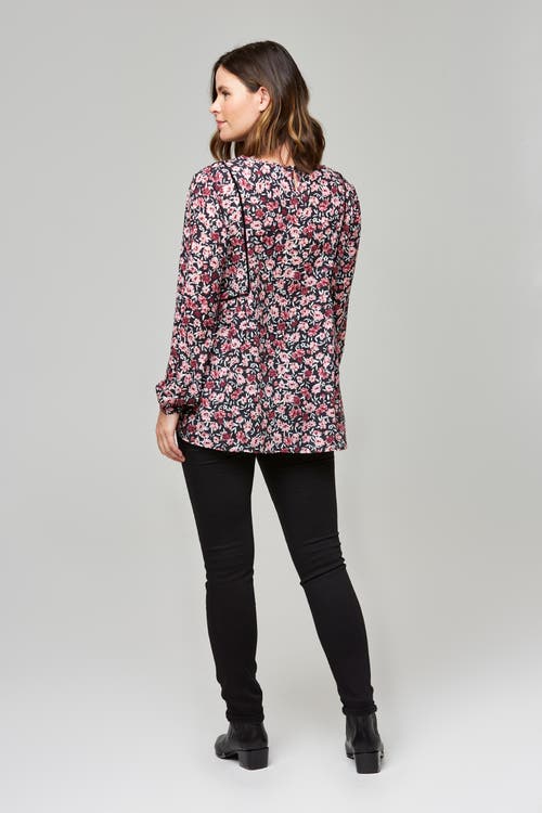 Nom Maternity Stella Long Sleeve Maternity Top In Multi