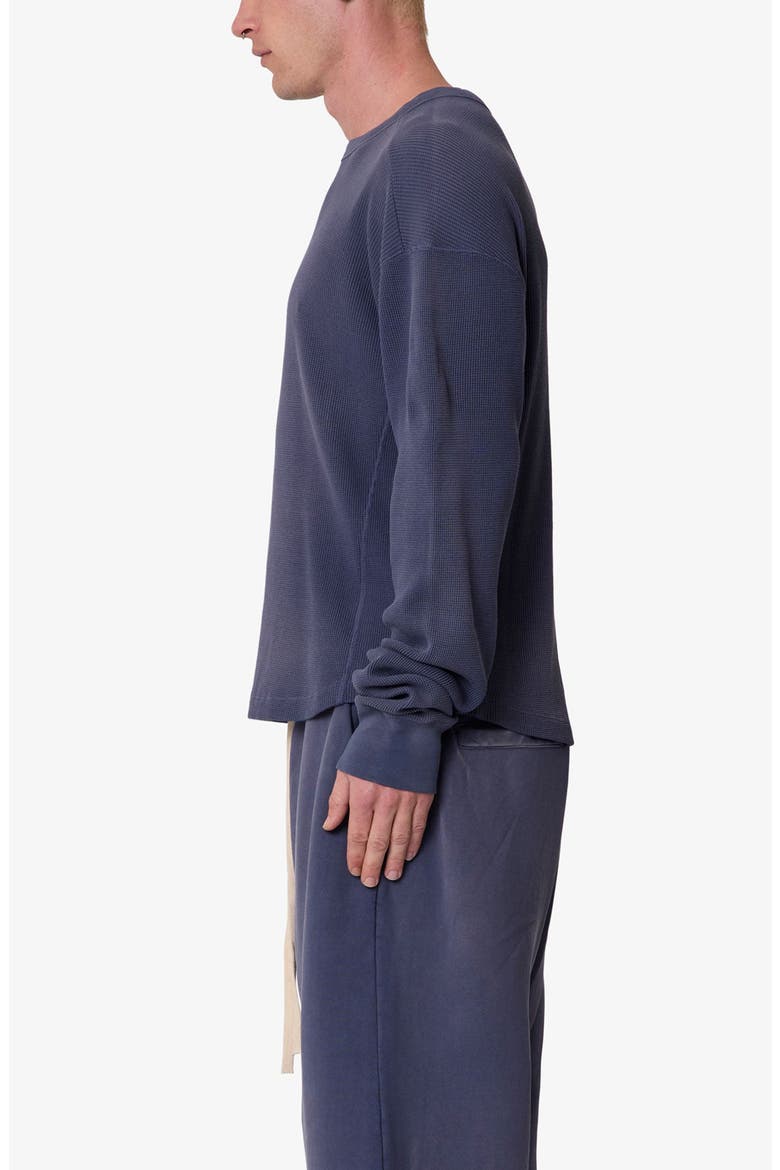 Washed Long Sleeve Cotton Thermal T-Shirt, Alternate, color, WASHED NAVY