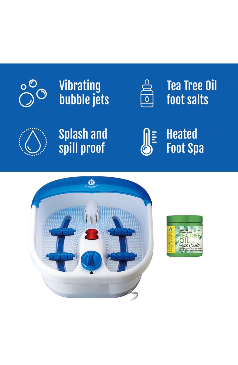 PURSONIC Electric Heated Poncho Shawl & Heated Vibrating Foot Spa Set, Alternate, color, Multicolor