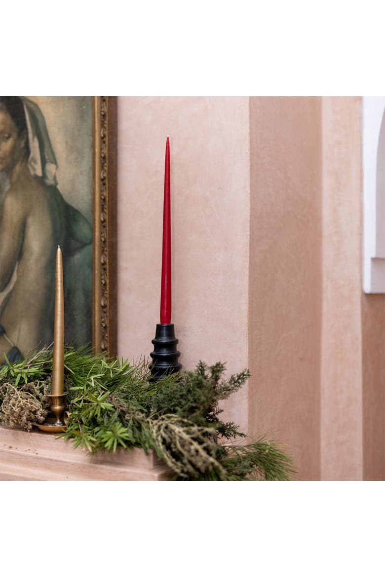 Kasbah Candle Holder + Bud Vase, Main, color, Matte Black - Medium