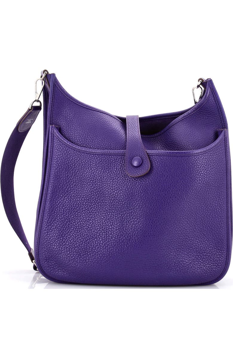 Pre-Owned Hermes Evelyne Bag Gen III Clemence GM, Alternate, color, Iris