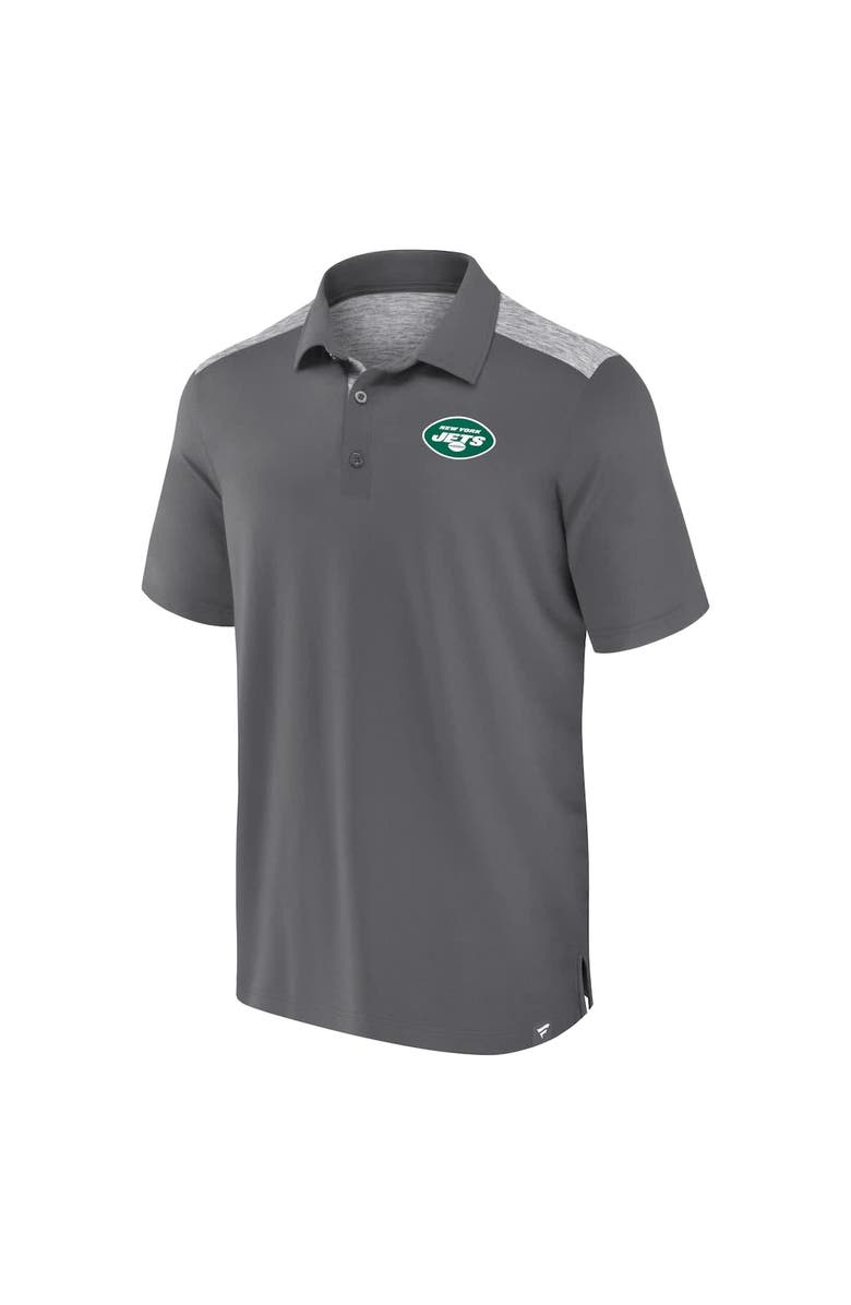 FANATICS Men's Fanatics Gray New York Jets Long Shot Polo, Alternate, color, Gray