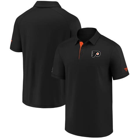 Men's Fanatics Branded Black Philadelphia Flyers Authentic Pro Locker Room Polo