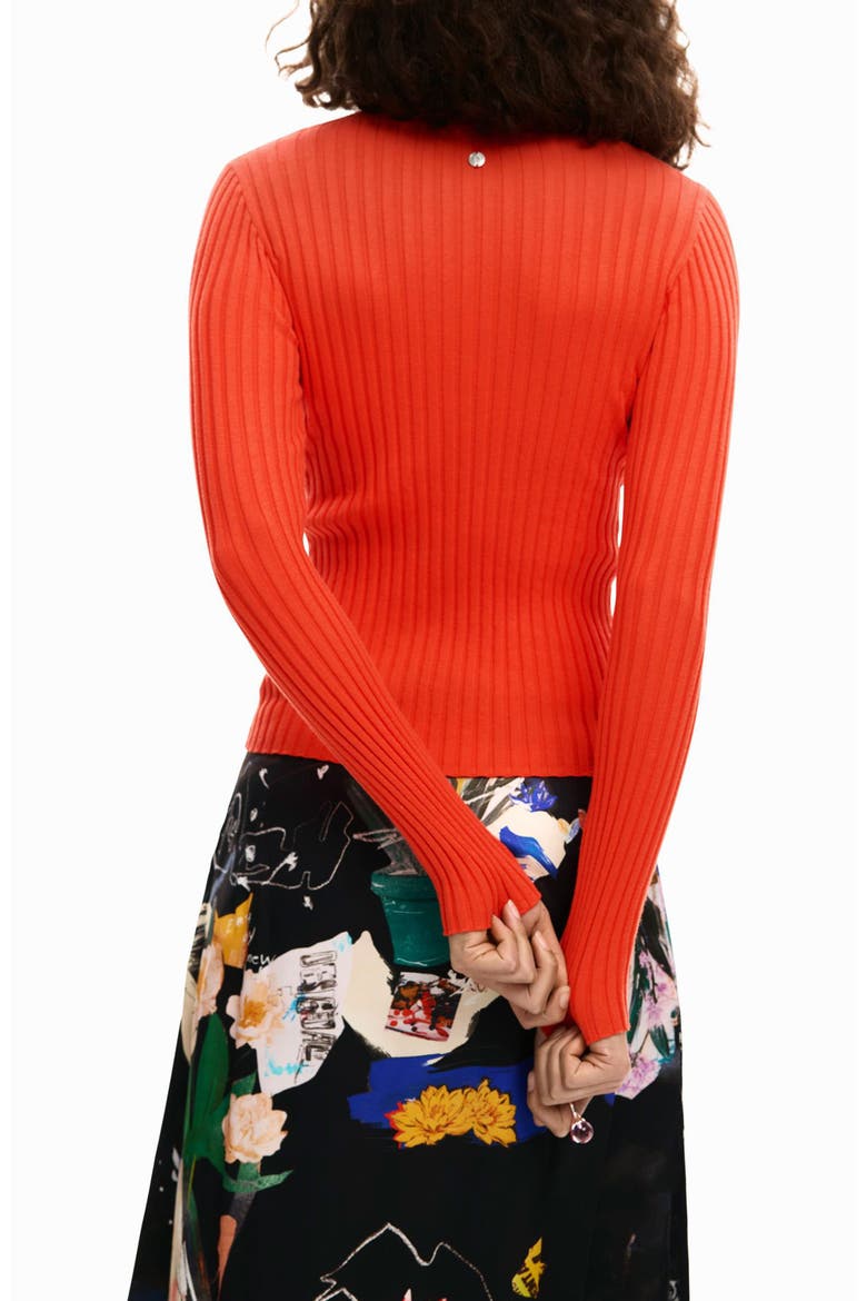 Long Sleeve Rib T-Shirt, Alternate, color, ORANGE