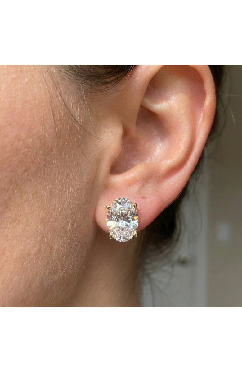 Bliss Diamond 2 Ct Lab Grown Oval Shape Diamond Studs 14k Gold Earrings, Alternate, color, 14K Yellow Gold