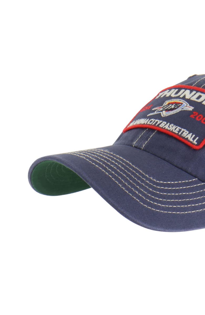 '47 Men's '47 Navy/Tan Oklahoma City Thunder Wabash Patch Clean Up Adjustable Hat, Alternate, color, 