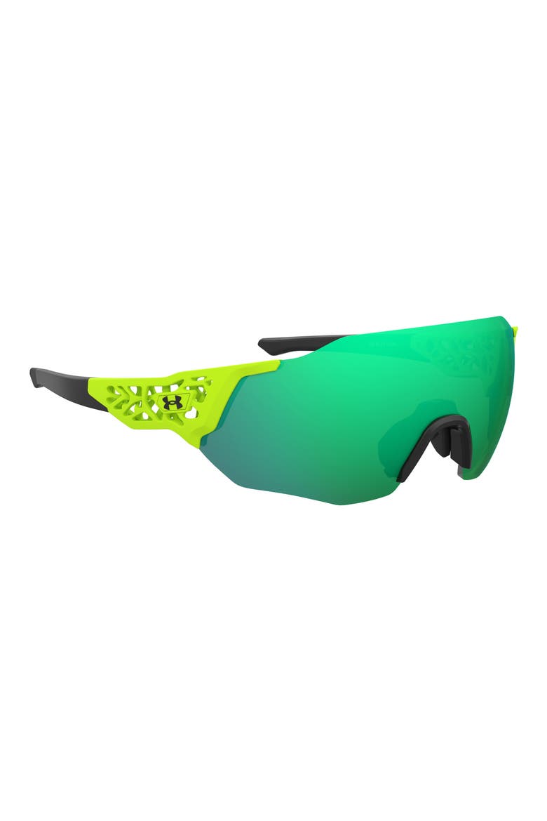 99mm Next Level Shield Sunglasses, Alternate, color, GREEN FLUO BLACK