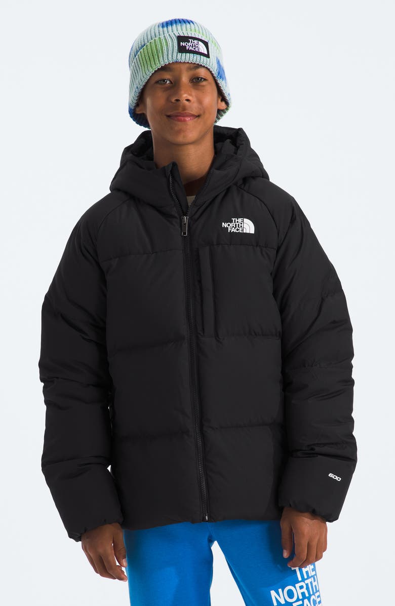The North Face Kids' North 600-Fill-Power Down Hooded Jacket, Alternate, color, Tnf Black