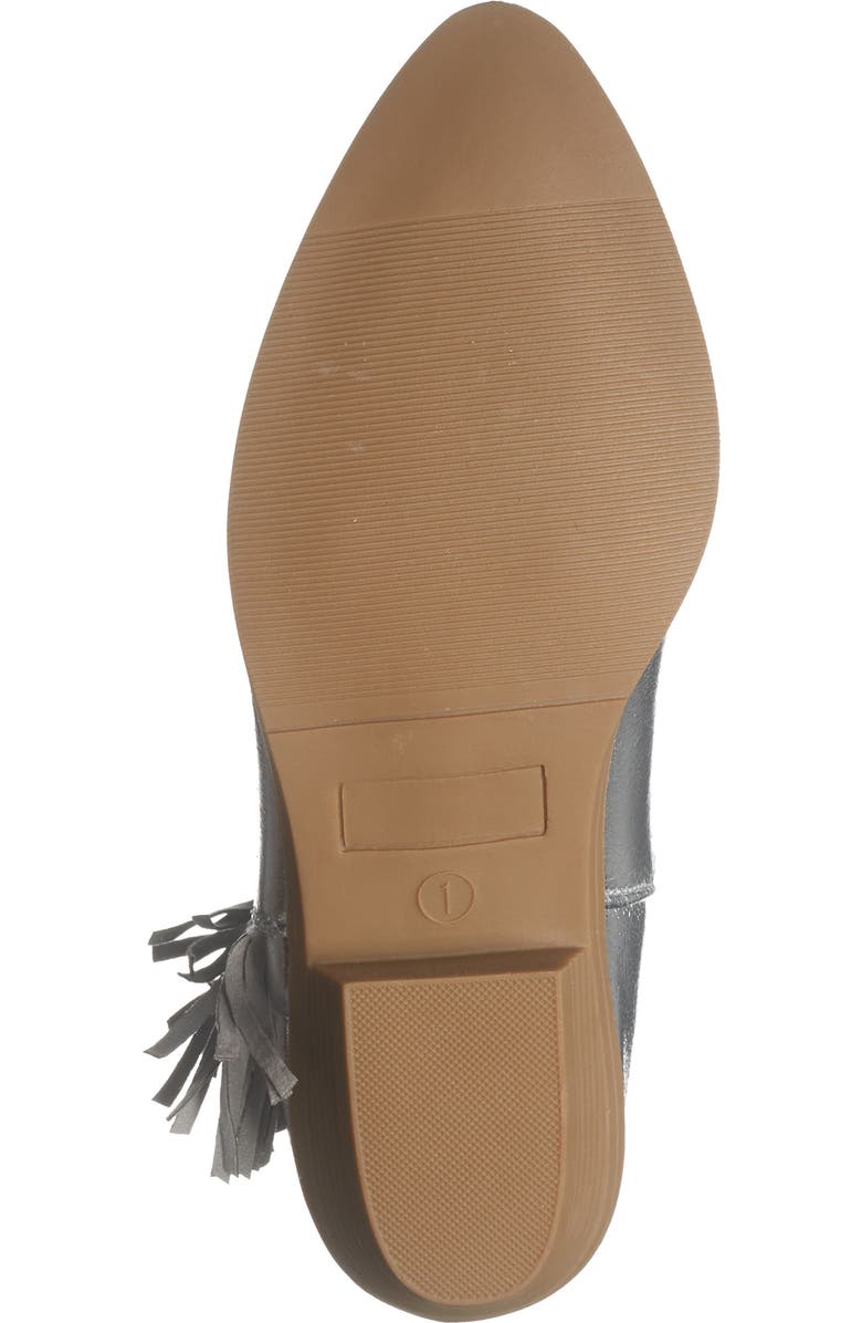 Harper Canyon Kids' Carolynne Fringe Western Boot, Alternate, color, Silver Crinkle