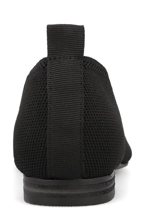 Mia Brendy Womens Slip-on Knit Ballet Flats In Black