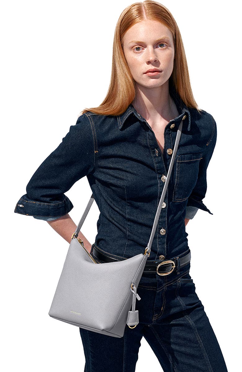 MAISON de SABRÉ The Zipped Bucket Bag, Alternate, color, Dove Grey