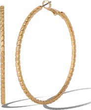 Jessica Simpson JS Jessica Simpson Textured Omega Gold-Tone Large Hoop Earrings
