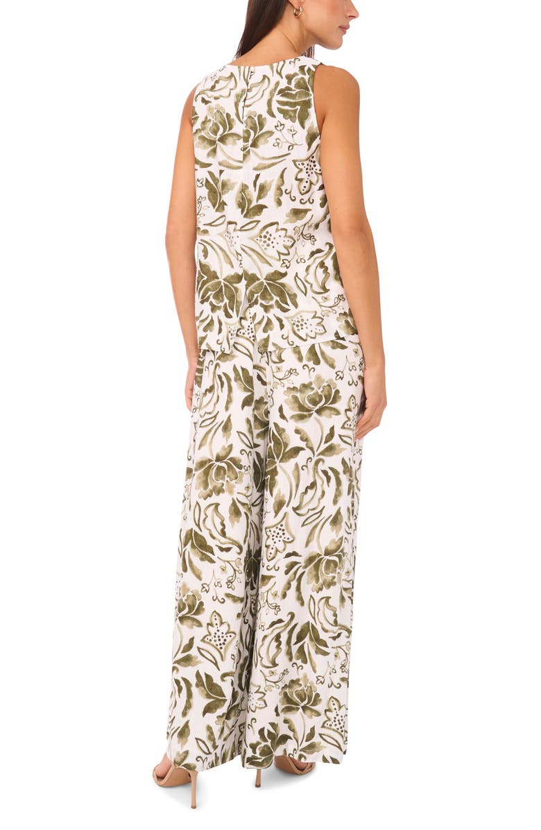 Vince Camuto Floral Tank, Alternate, color, Olive Mist