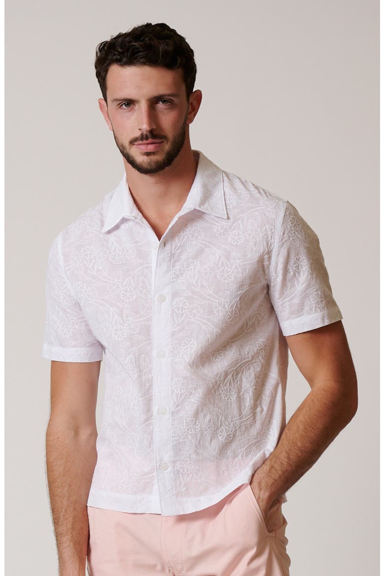 Puerto Escondido Button Up, Alternate, color, White