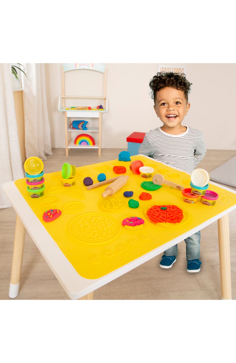 PLAY-DOH Playdoh Creative Seating Set Table, Chair, 6 Colors, 3D Mat, Tools, Kids 3+, Alternate, color, Multicolored