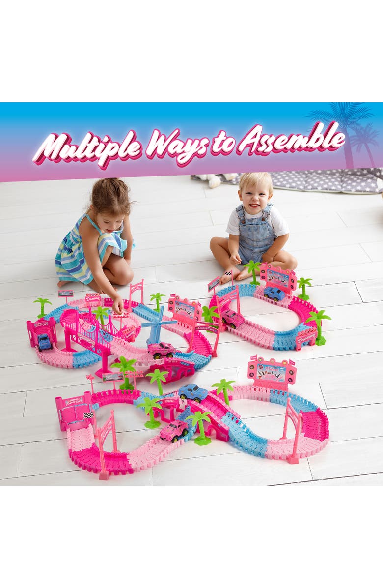 USA Toyz Pink Paradise Adventure Tracks 225 Piece, Alternate, color, Multi Color