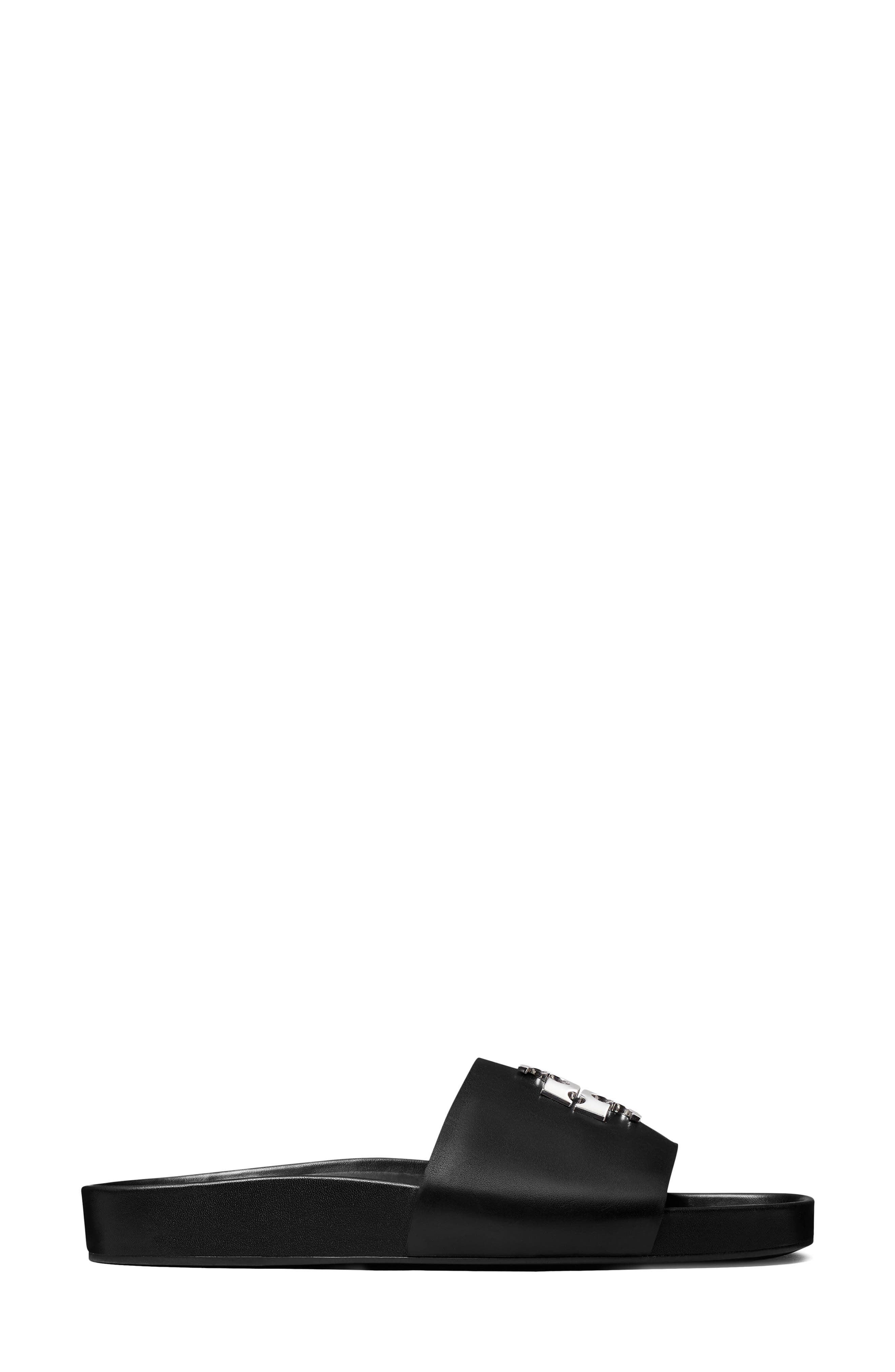 Tory Burch Charlie Sport Slide Sandal, Alternate, color, Perfect Black