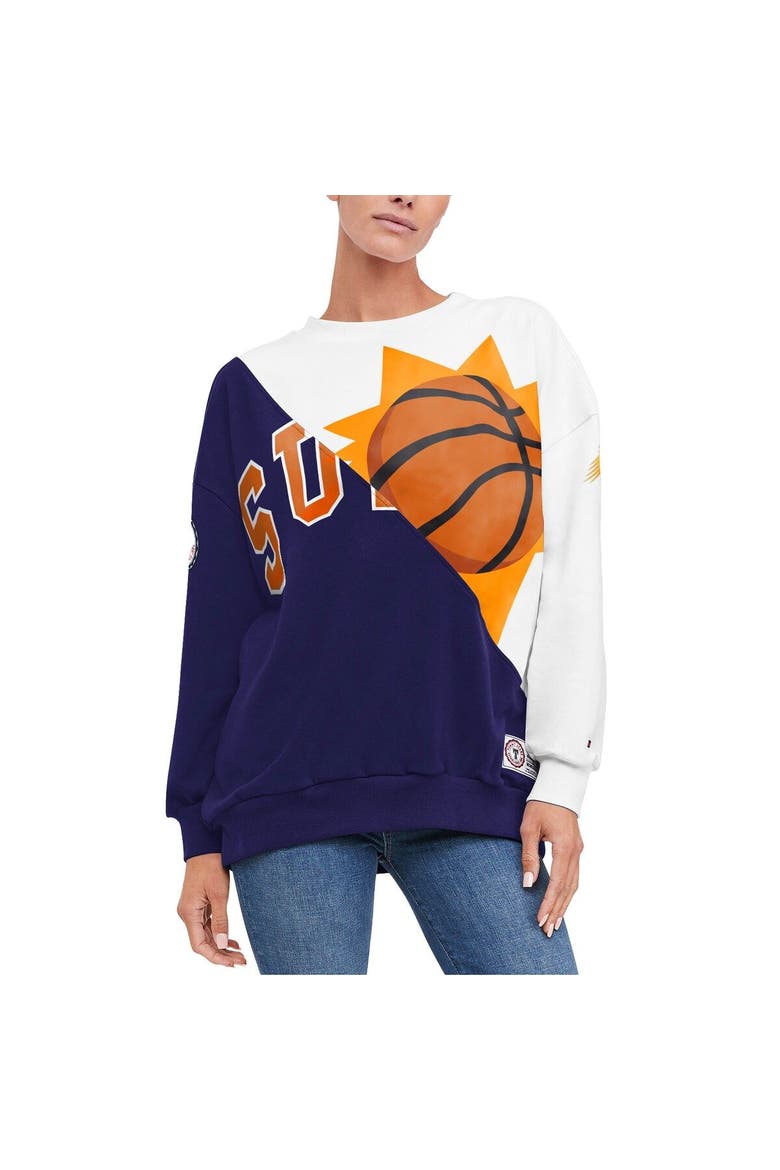 Women's Tommy Jeans Purple/White Phoenix Suns Ariel Pullover Sweatshirt, Alternate, color, Purple