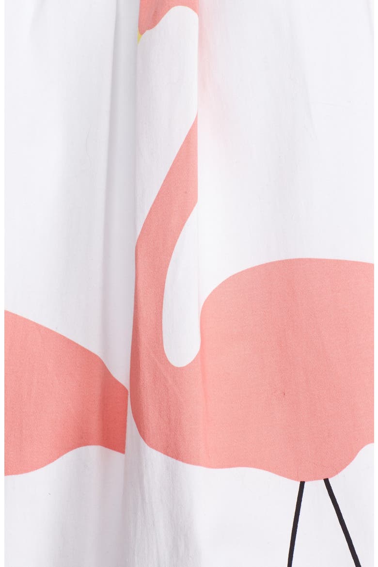 'Hale' Midi Puffed Skirt, Alternate, color, LARGE GARDEN FLAMINGO