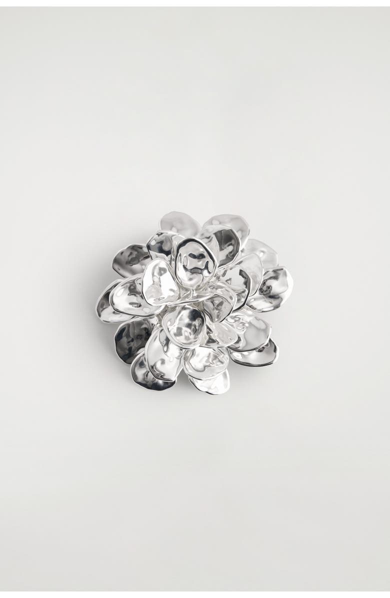 COS Floral Brooch, Main, color, Silver