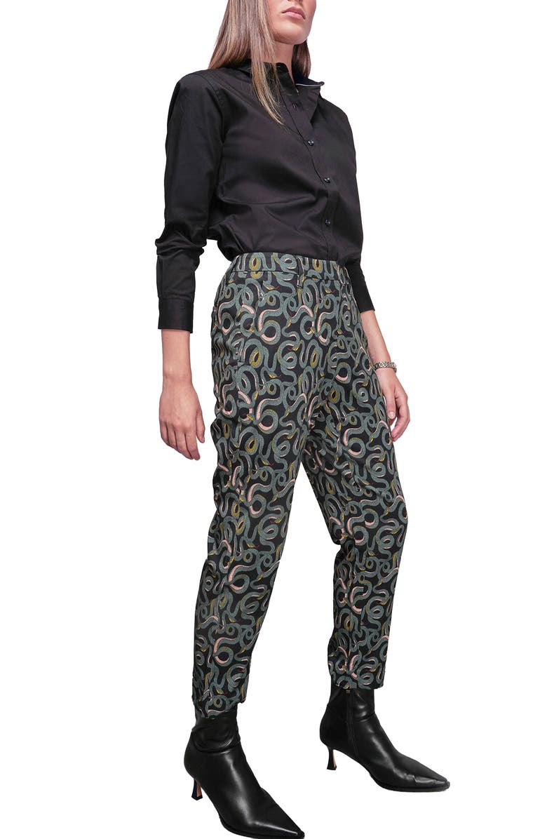 WILDFANG The Empower Slim Crop Pant, Alternate, color, Serpentine Black