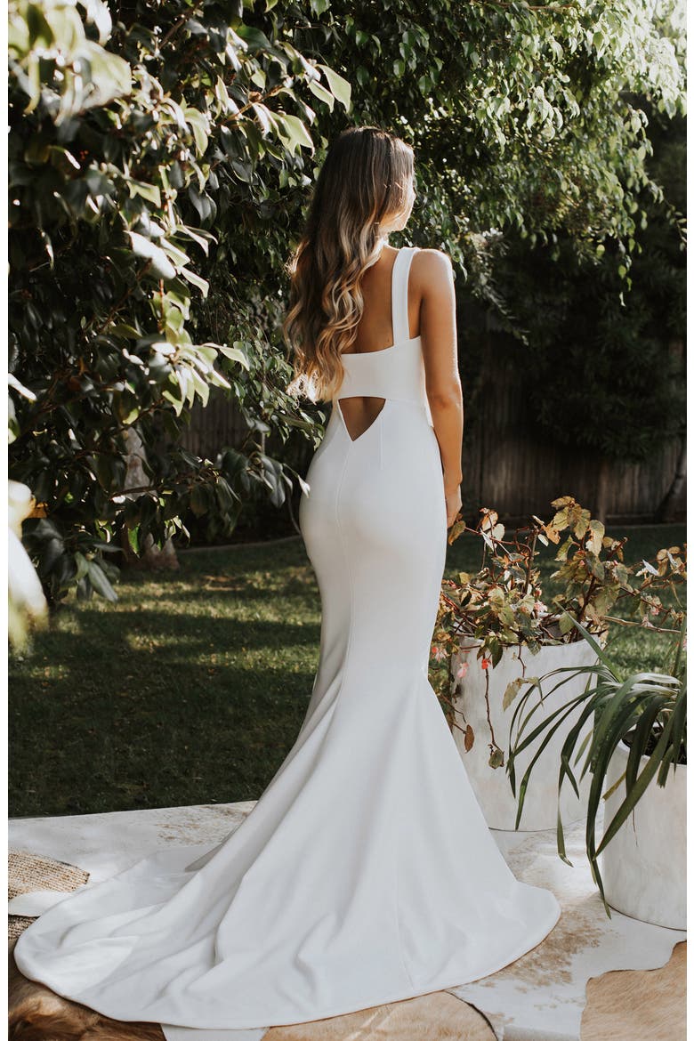 Va Va Voom Mermaid Wedding Dress, Alternate, color, IVORY