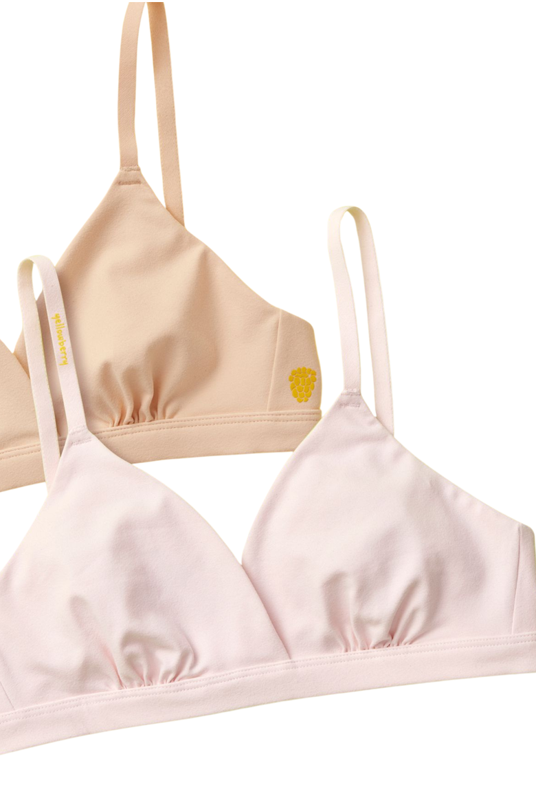Butter Triangle 2pk Bra, Alternate, color, Beige