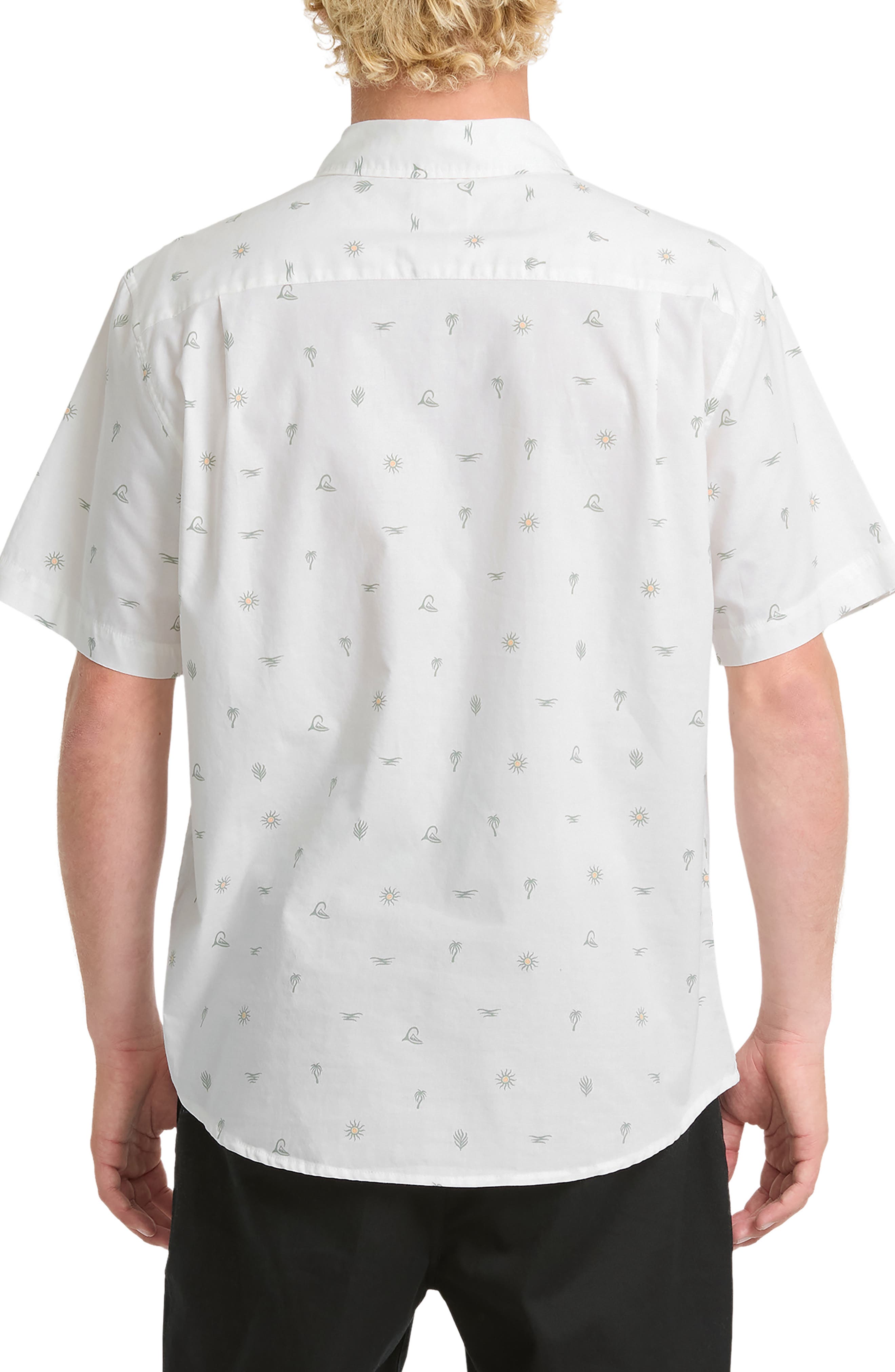 Quiksilver Beach Daze Classic Short Sleeve Button Up Shirt (Men ...