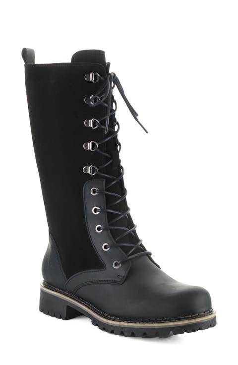 Havi Leather Lace-Up Tall Boot