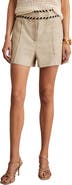 Reiss Fawn Whipstitch Linen Shorts