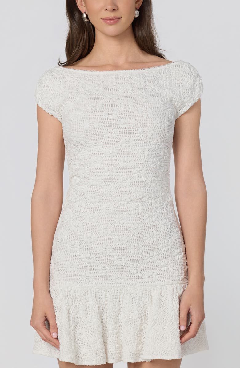 ASTR the Label Jolene Lacy Minidress, Alternate, color, White