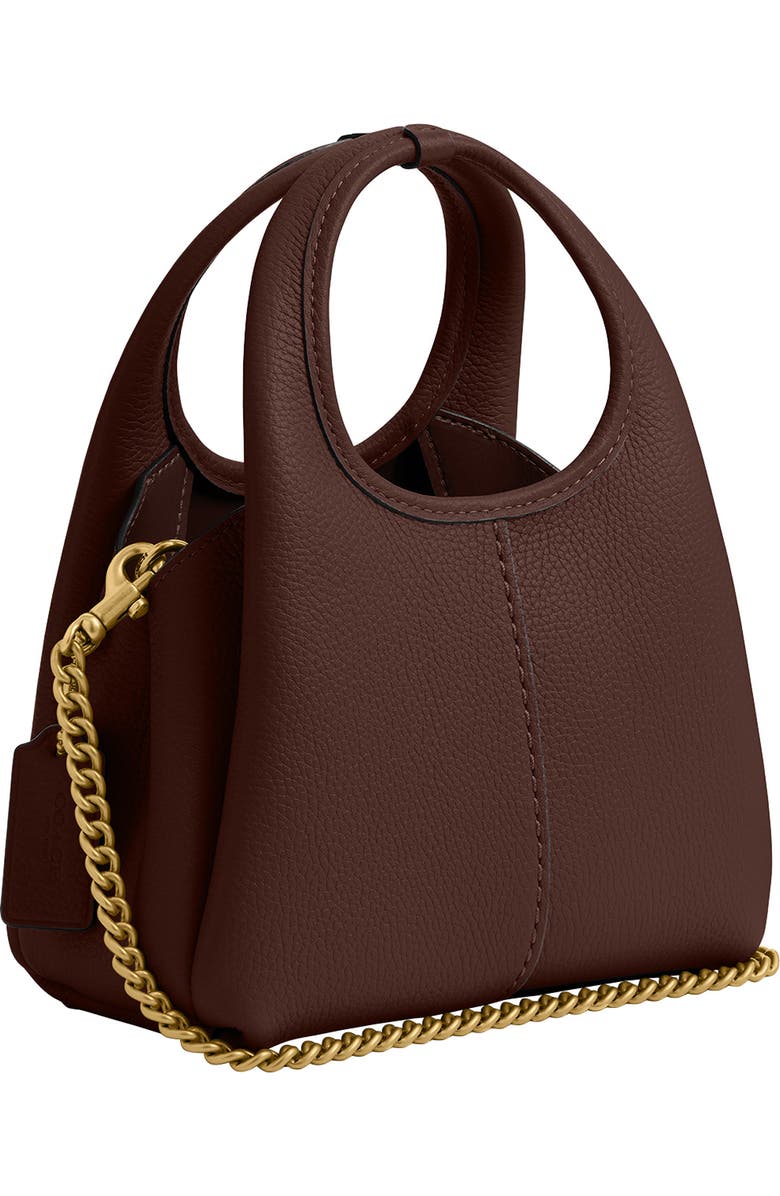 COACH Lana Polished Pebble Leather Shoulder Bag, Alternate, color, B4/ Maple