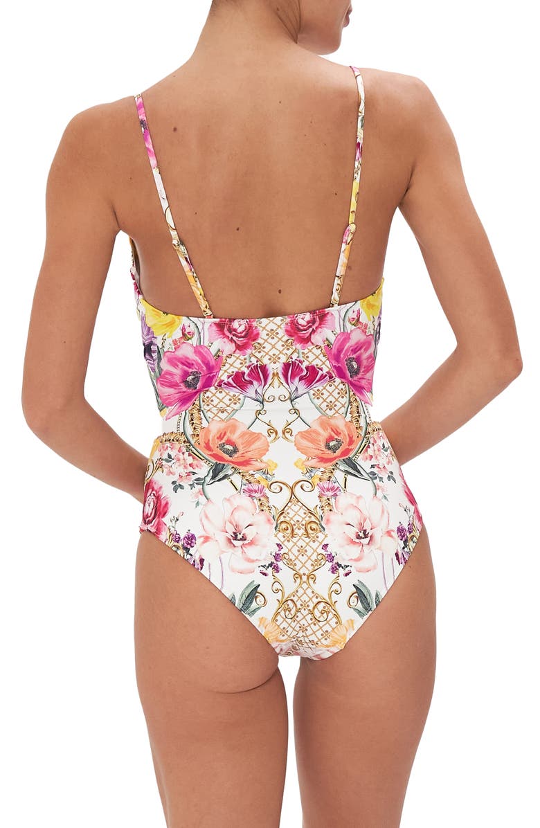 Camilla Destiny Calling Floral Underwire One-Piece Swimsuit, Alternate, color, 