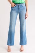 L'AGENCE Tiana High Waist Raw Hem Wide Leg Jeans