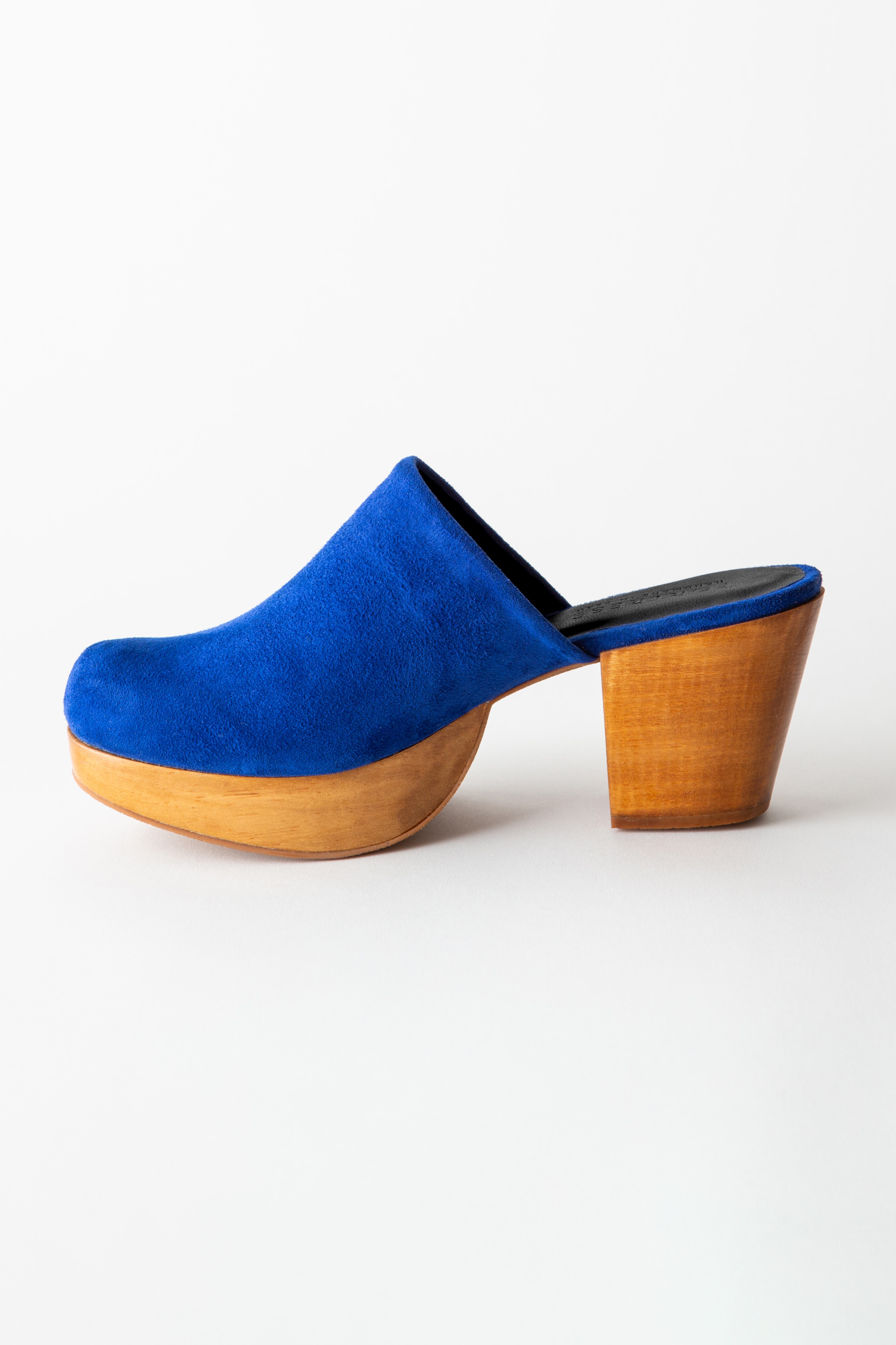Ava Clog Mule, Alternate, color, Cobalt Suede