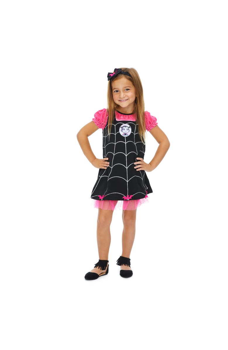 Disney Vampirina Cosplay Short Sleeve Dress & Headband Set, Alternate, color,
