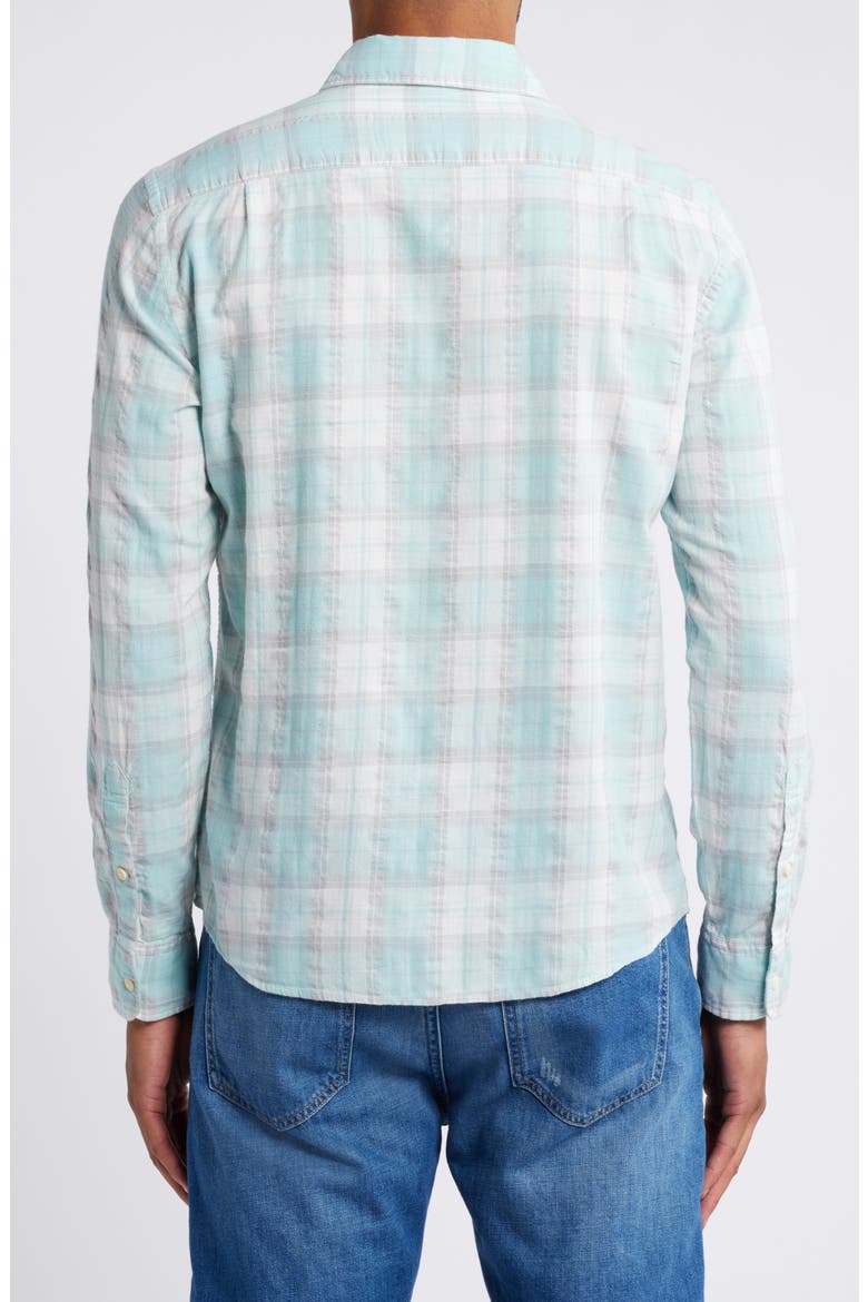 Tropical Cotton Button-Up Shirt, Alternate, color, SPRING ISLE PLAID