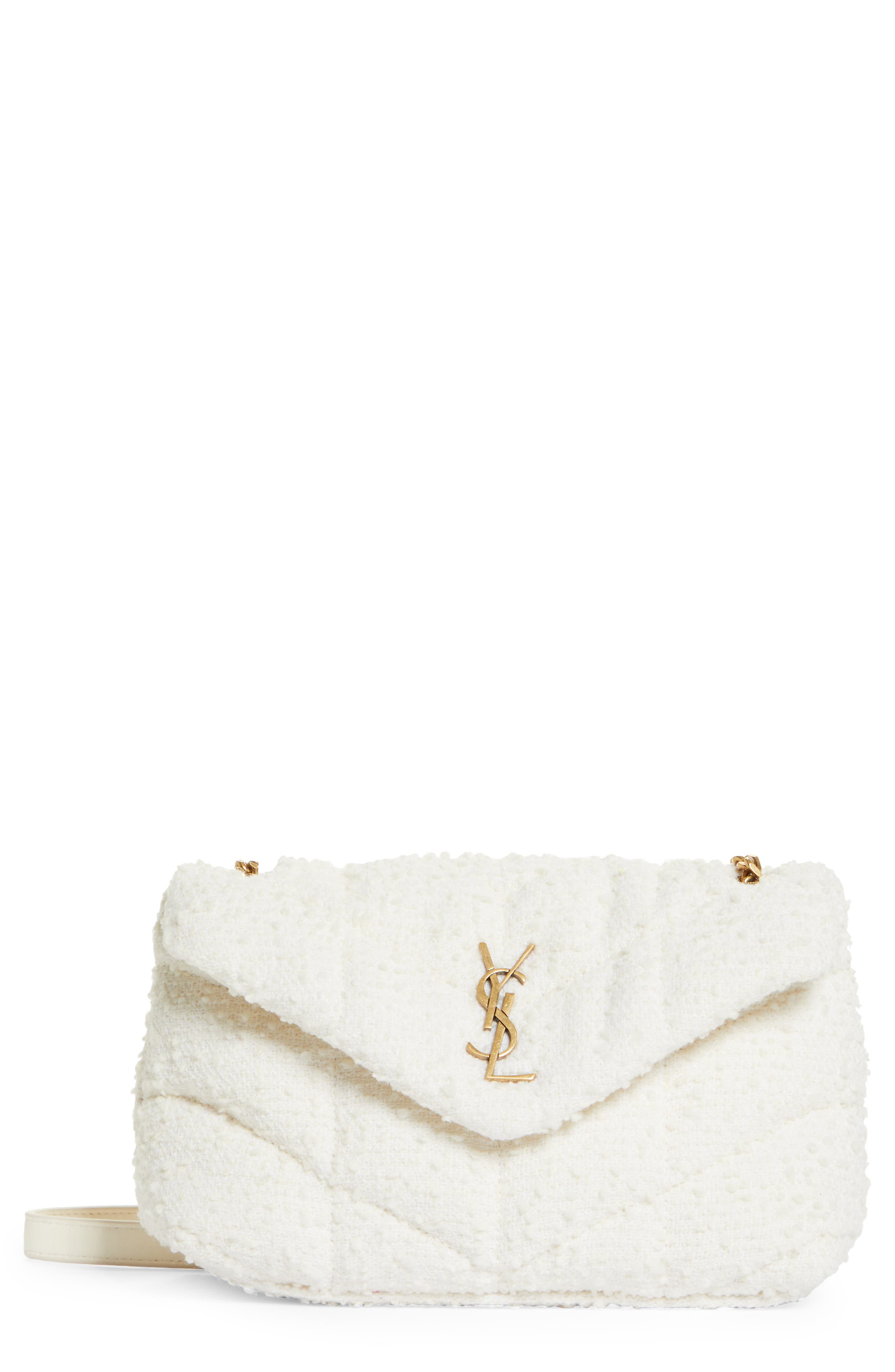 Toy Lou Bouclé Puffer Bag, Main, color, CRAIE/ CRAIE
