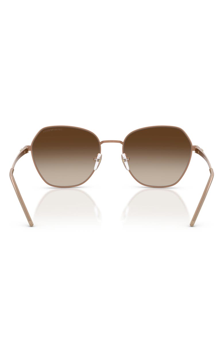 Emporio Armani 55mm Irregular Sunglasses, Alternate, color, Matte Tundra / Brown Gradient