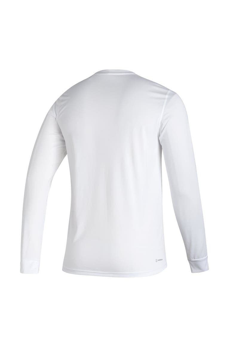 Men's adidas White Miami Hurricanes Turnover Chain Creator Long Sleeve T-Shirt, Alternate, color, White
