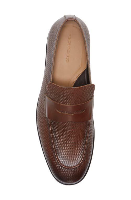 Vince Camuto Cyler Penny Loafer In Dark Cuero