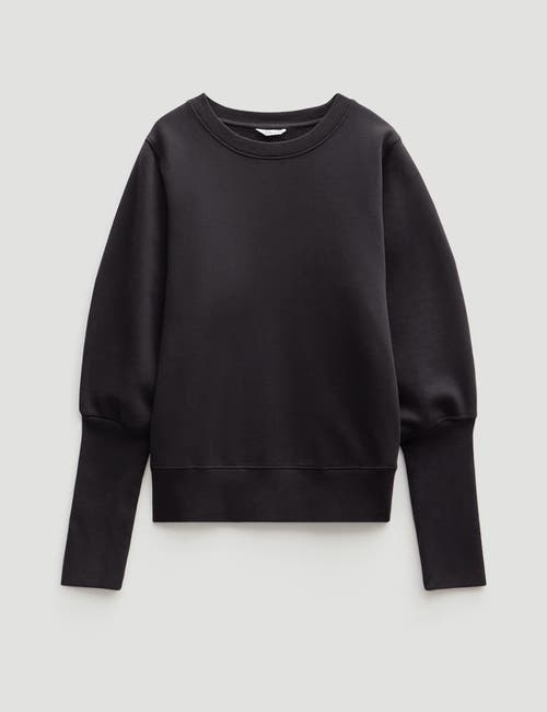Hush Puff Sleeve Sweatshirt In Black
