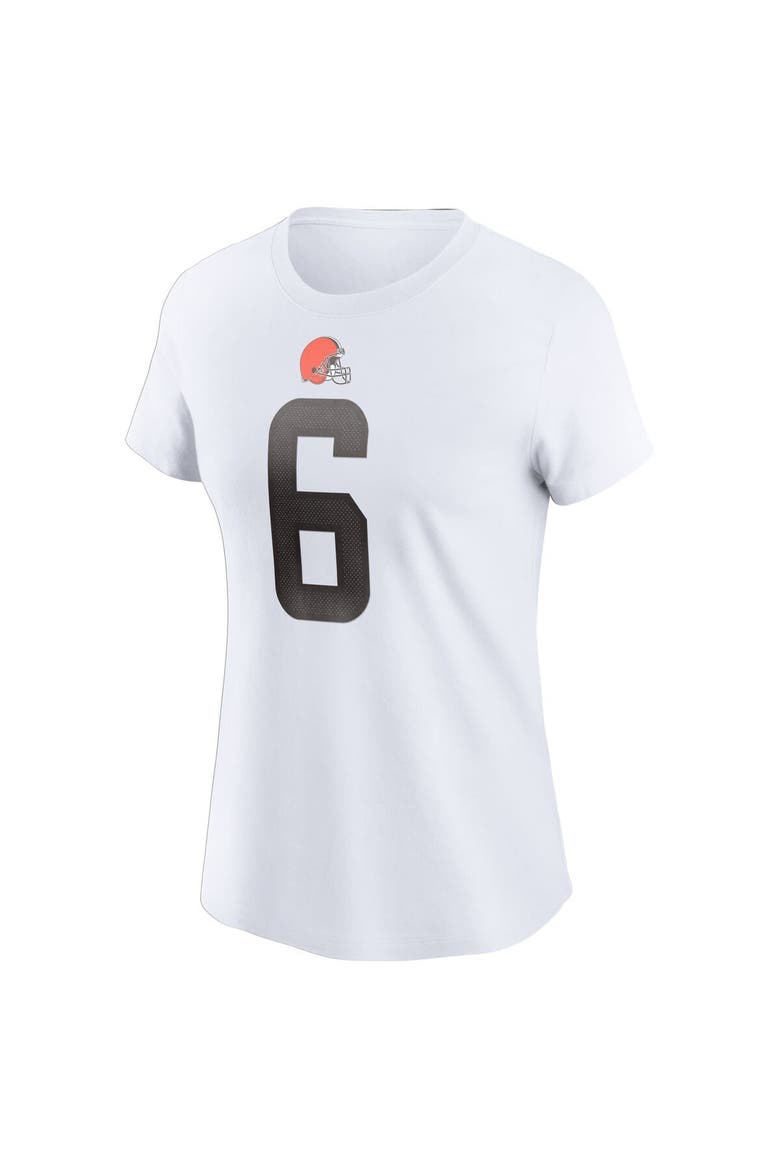 Women's Nike Baker Mayfield White Cleveland Browns Name & Number T-Shirt, Alternate, color, White