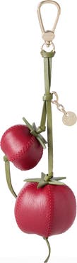 Brahmin Tomato Leather Bag Charm