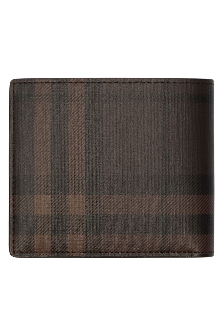 Check Bifold Wallet, Alternate, color, DARK BROWN