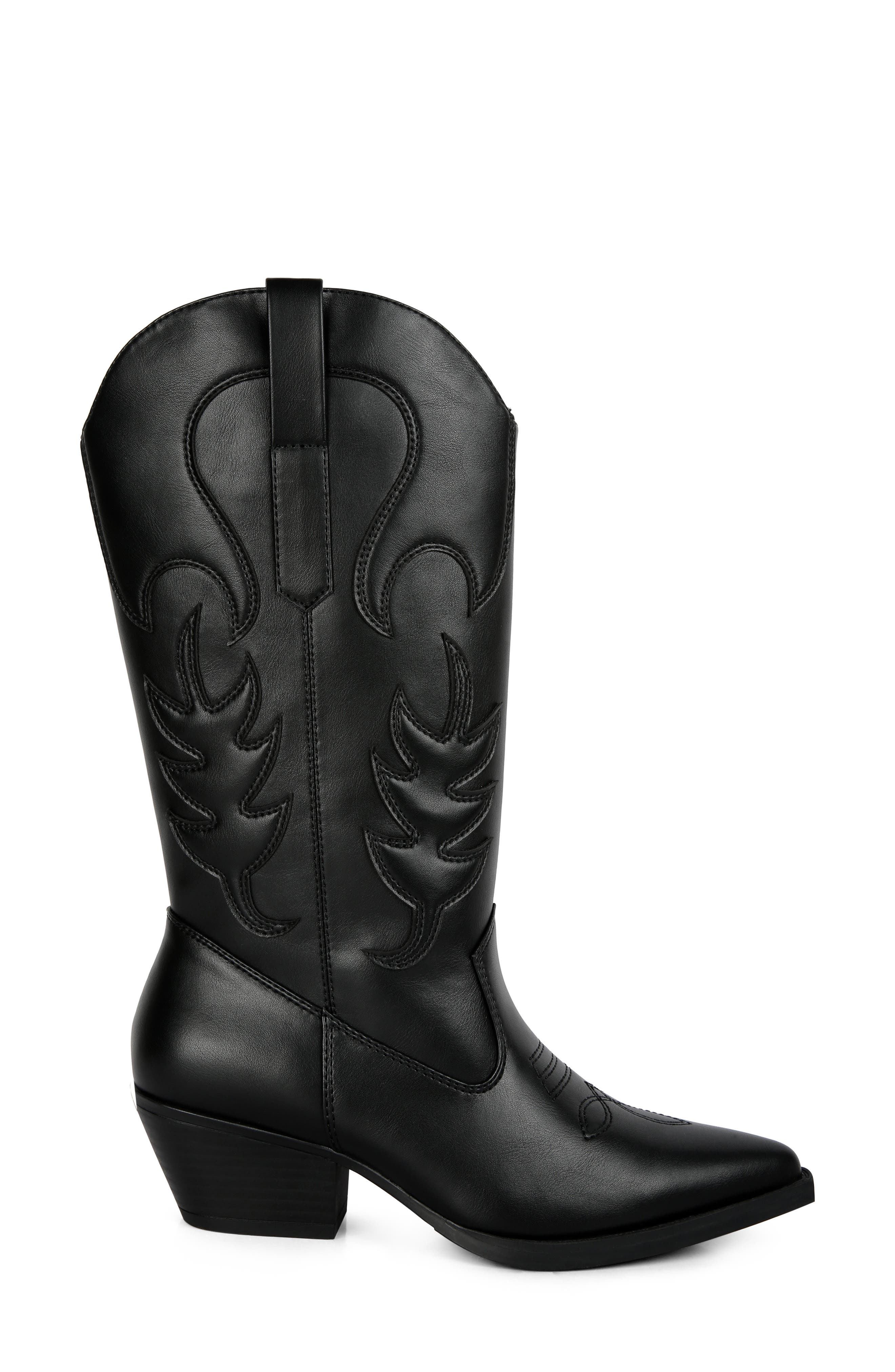 LONDON RAG Ponsies Western Boot, Alternate, color, Black