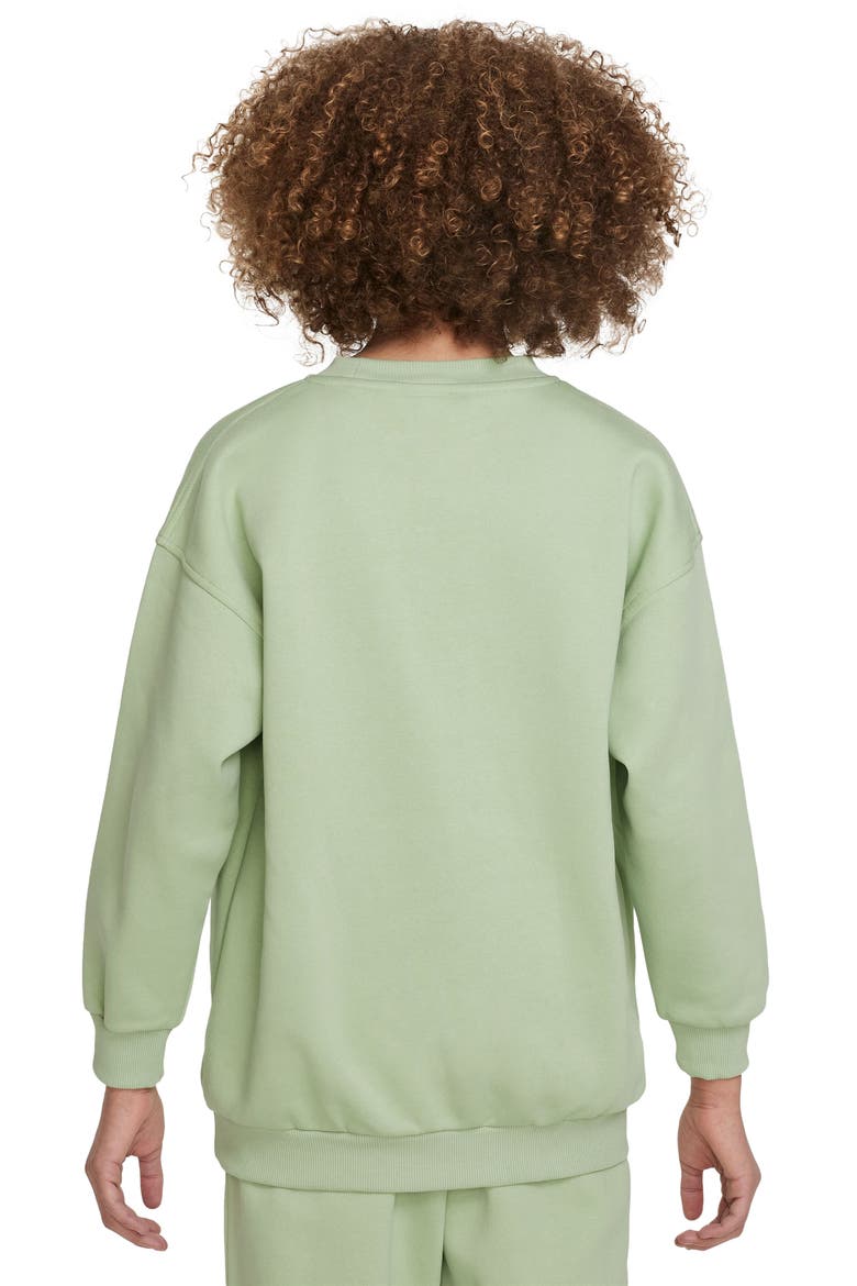 Kids' Sportswear Club Fleece Sweatshirt, Alternate, color, HONEYDEW/ WHITE