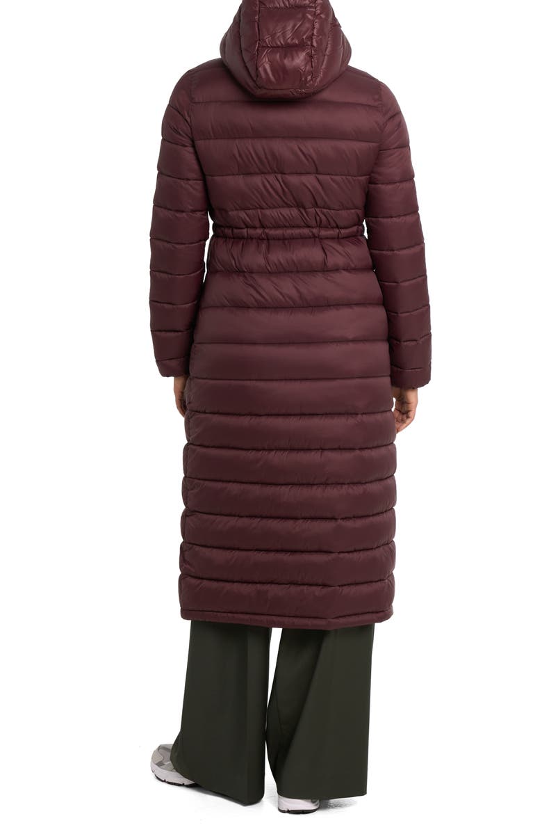 Noize Ivy Lightweight Long Puffer Coat, Alternate, color, Porto